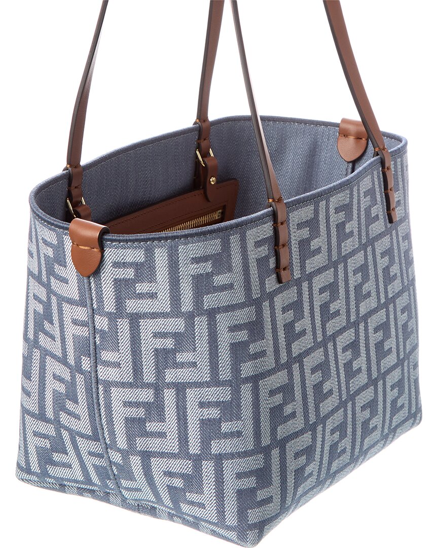 Fendi Roll Small Ff Denim & Leather Tote – Bluefly