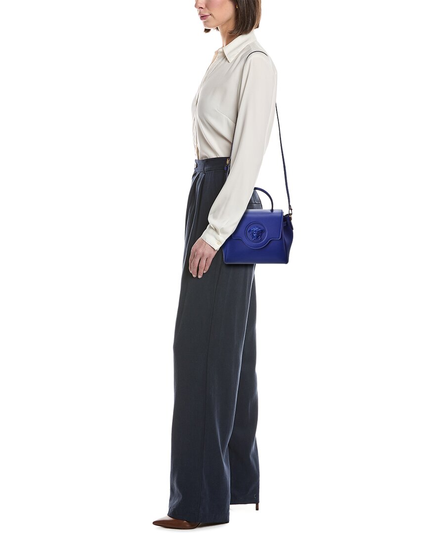 Versace Versace La Medusa Leather Shoulder Bag