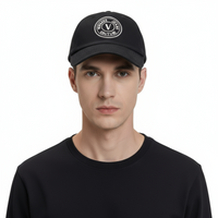 Versace Jeans Couture Black/White Toned Baroque Print Baseball Cap