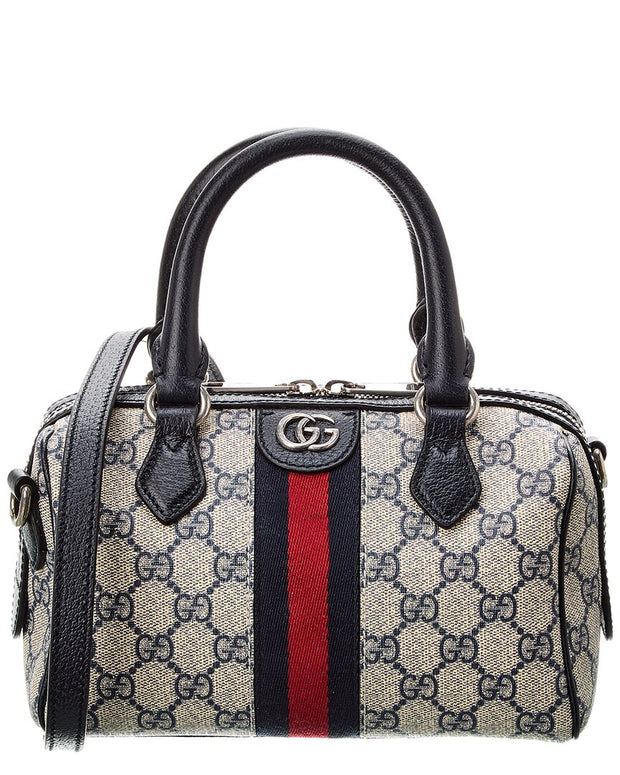 Gucci Ophidia Gg Mini Top Handle Gg Supreme Canvas & Leather Bag