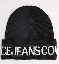 Versace Jeans Couture Black/White Classic Knitted Signature Beanie