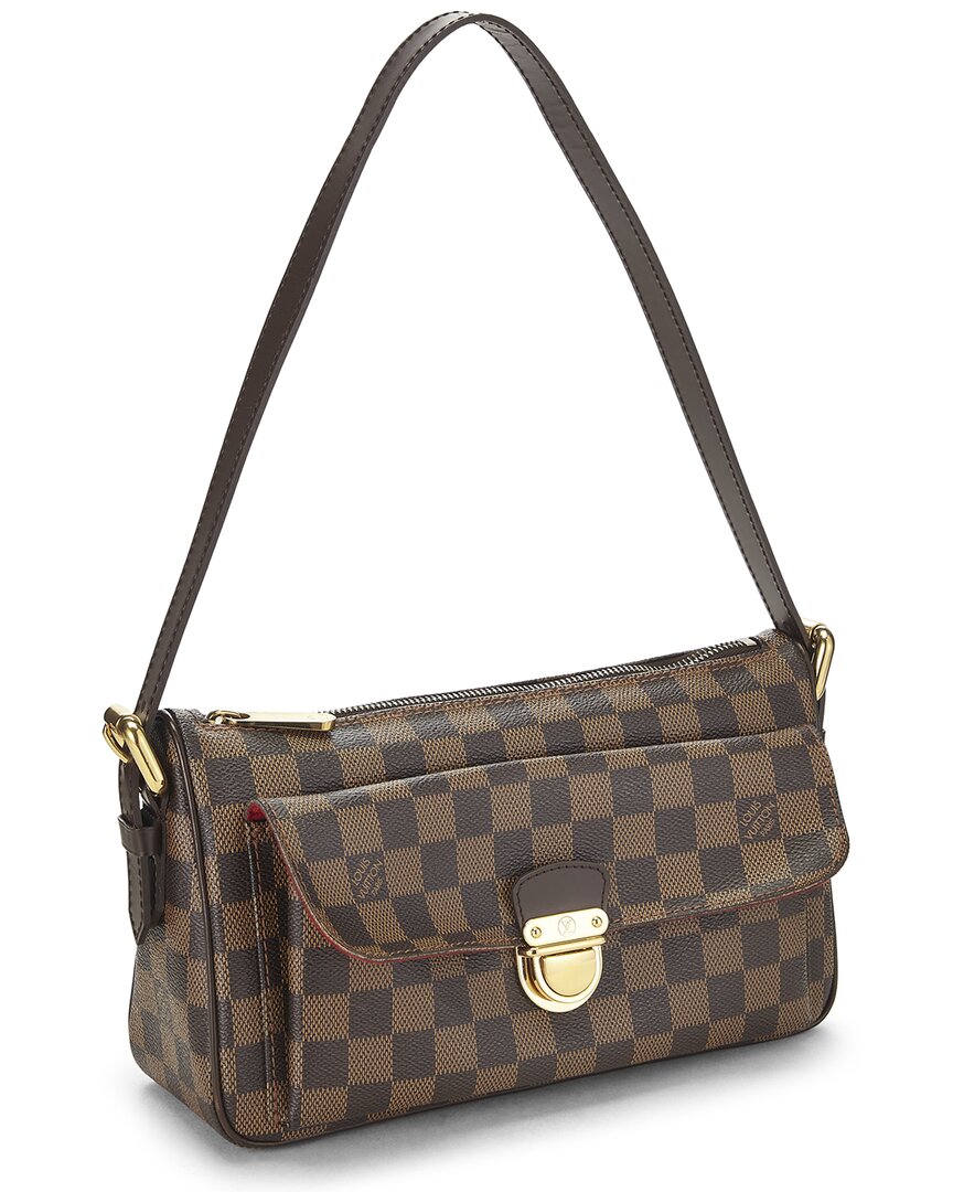 Louis Vuitton Louis Vuitton Brown Damier Ebene & Vachetta Leather Ravello Gm (Authentic