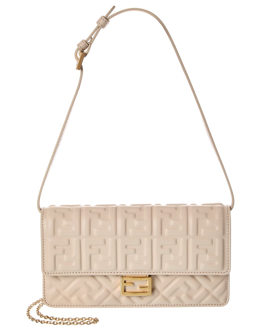 FENDI Fendi Baguette Ff Leather Wallet On Chain
