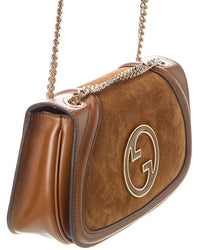 Gucci Blondie Medium Suede Shoulder Bag