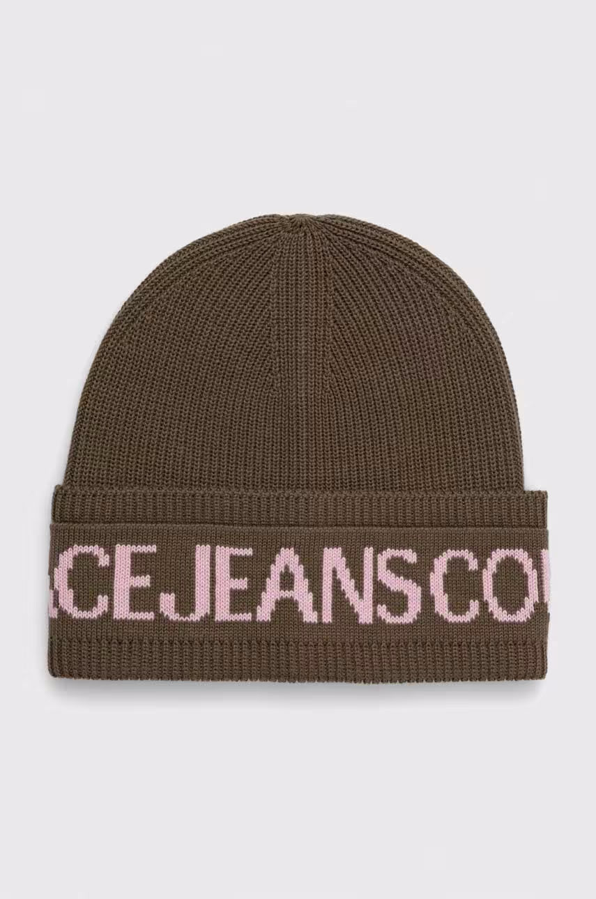 Versace Jeans Couture Olive/ Quartz Classic Knitted Signature Beanie