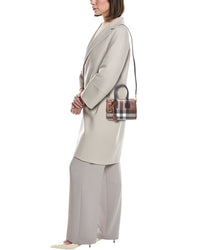 Burberry Burberry Check Mini E-Canvas & Leather Bowling Bag