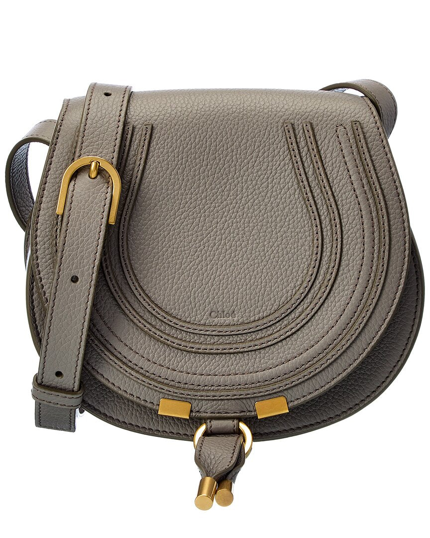 Chloé Chloé Marcie Small Leather Saddle Bag