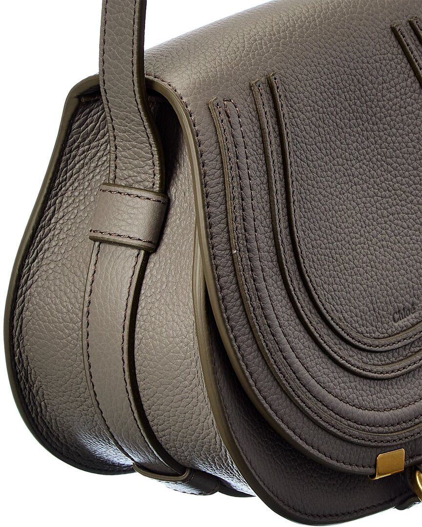Chloé Chloé Marcie Small Leather Saddle Bag