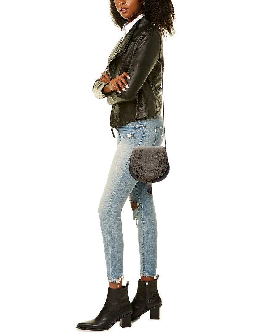 Chloé Chloé Marcie Small Leather Saddle Bag