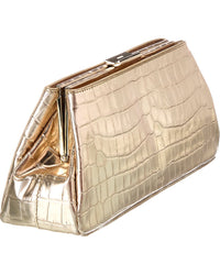 Jason Wu Croc-Embossed Leather Clutch
