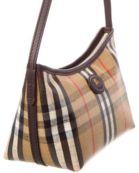 Burberry Burberry Highlands Mini Coated Canvas & Leather Shoulder Bag