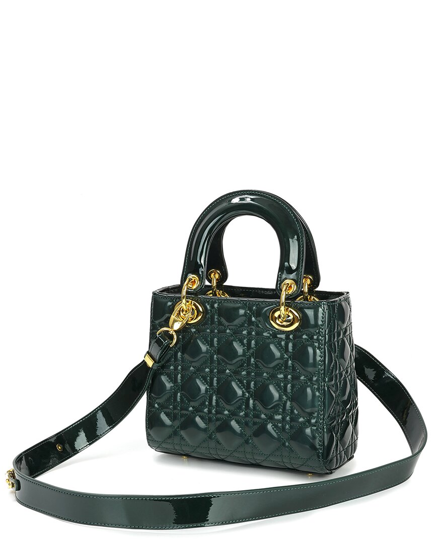 Tiffany & Fred Paris Mini Quilted Patent Satchel