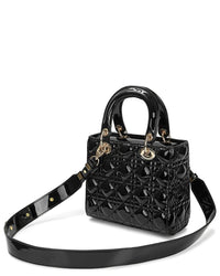 Tiffany & Fred Paris Mini Quilted Patent Satchel
