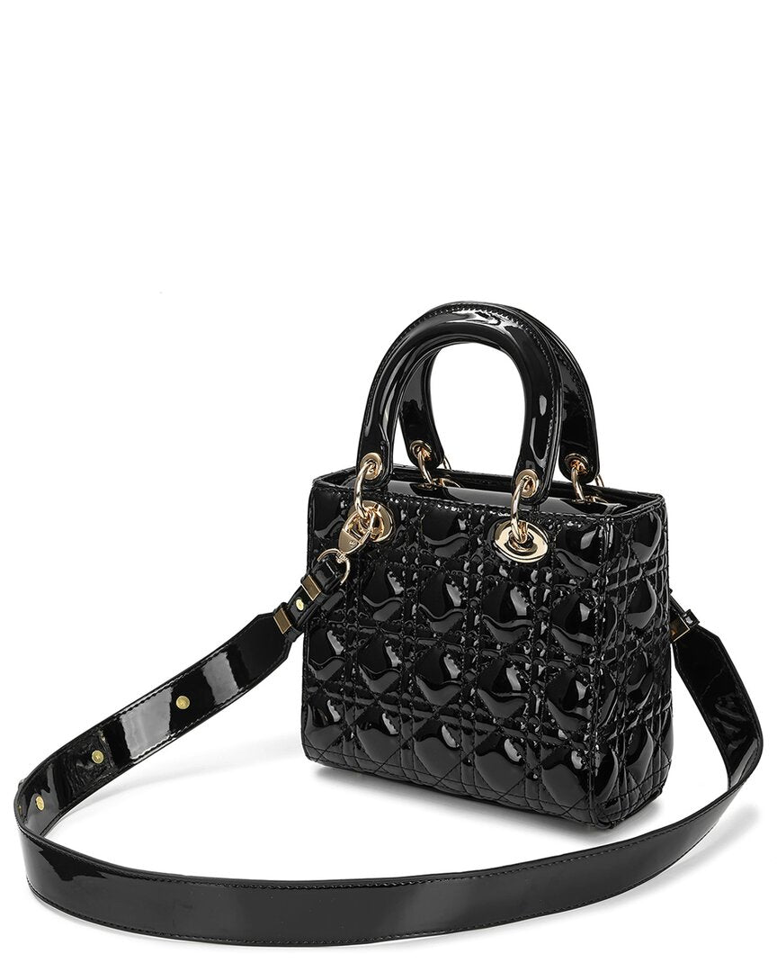 Tiffany & Fred Paris Mini Quilted Patent Satchel