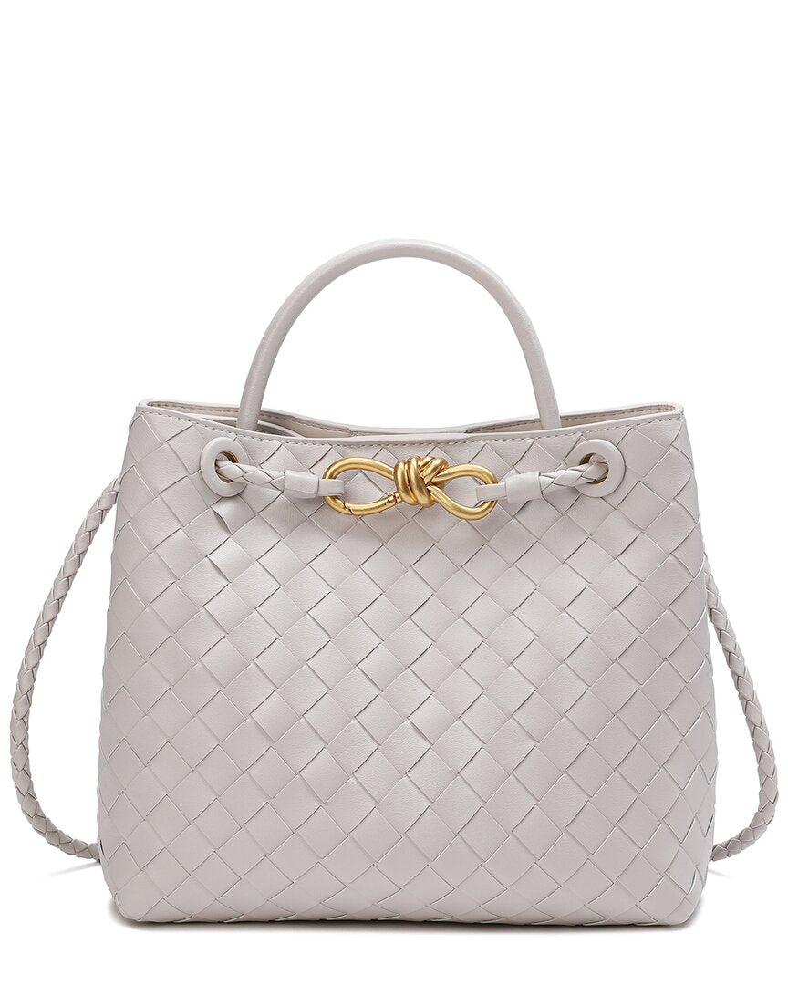 Tiffany & Fred Paris Tiffany & Fred Paris Woven Leather Top Handle Messenger Bag