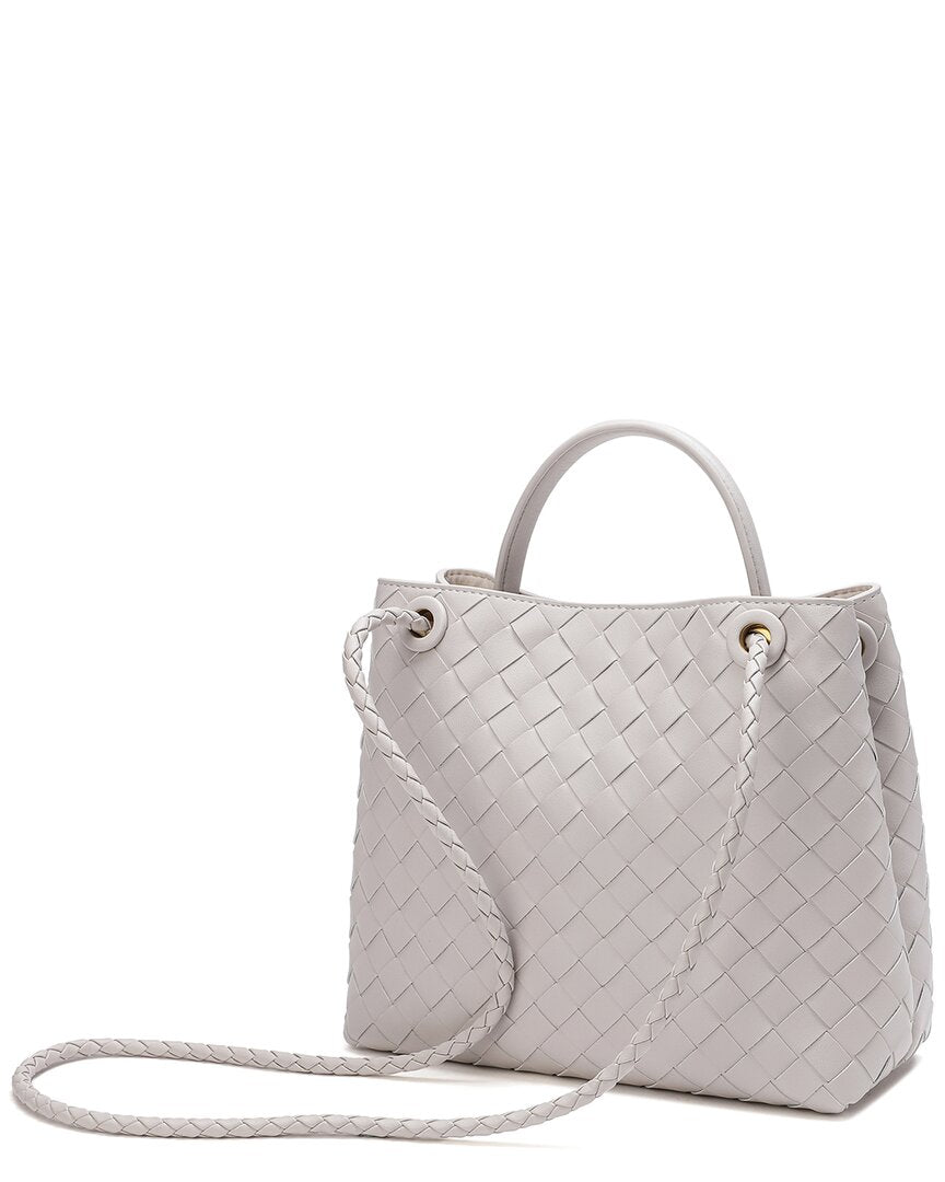 Tiffany & Fred Paris Tiffany & Fred Paris Woven Leather Top Handle Messenger Bag