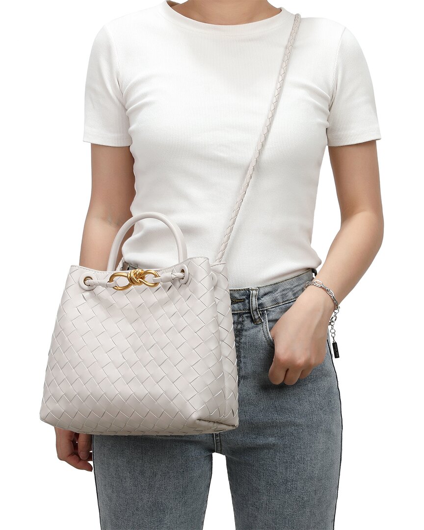 Tiffany & Fred Paris Tiffany & Fred Paris Woven Leather Top Handle Messenger Bag