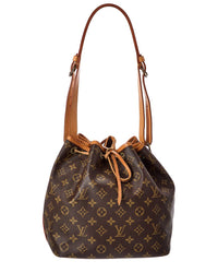 Louis Vuitton Louis Vuitton Brown Monogram Coated Canvas & Vachetta Leather Noé Petite