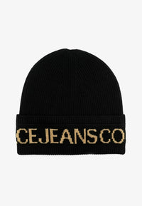 Versace Jeans Couture Black/Gold Classic Knitted Signature Beanie