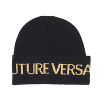Versace Jeans Couture Black/Gold Classic Knitted Signature Beanie