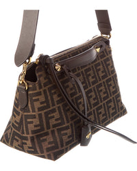Fendi By The Way Soft Medium Ff Jacquard & Leather Shoulder Bag