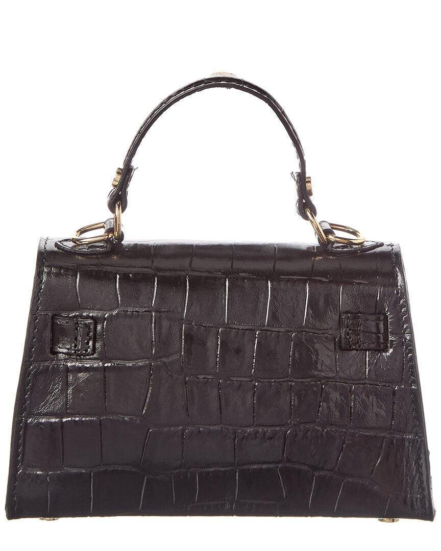 Persaman New York Blakely Croc-Embossed Leather Satchel