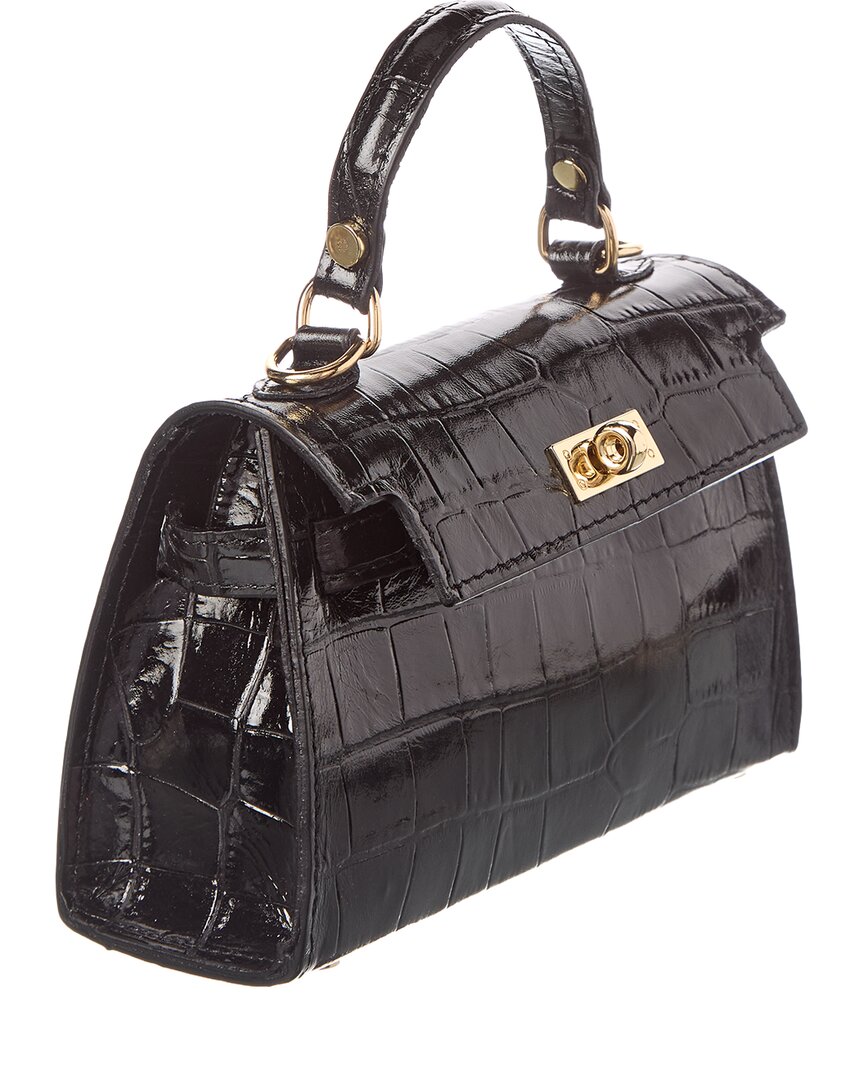 Persaman New York Blakely Croc-Embossed Leather Satchel