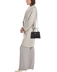 Persaman New York Blakely Croc-Embossed Leather Satchel