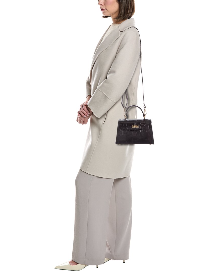 Persaman New York Blakely Croc-Embossed Leather Satchel