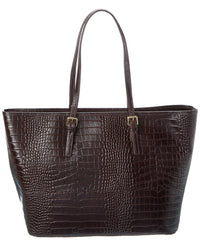 Persaman New York Penny Croc-Embossed Leather Tote