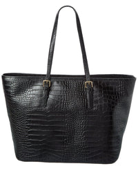 Persaman New York Penny Croc-Embossed Leather Tote