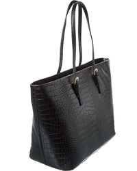 Persaman New York Penny Croc-Embossed Leather Tote