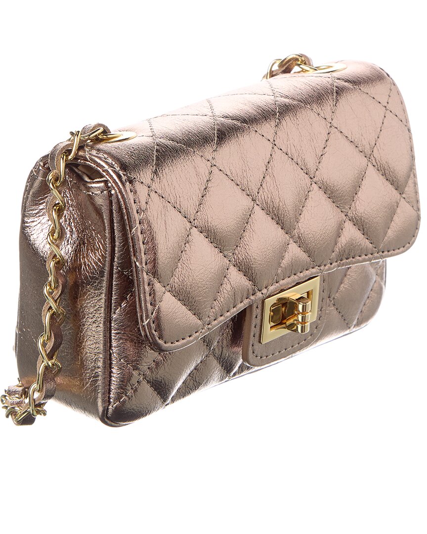 Persaman New York Jennie Metallic Quilted Leather Crossbody