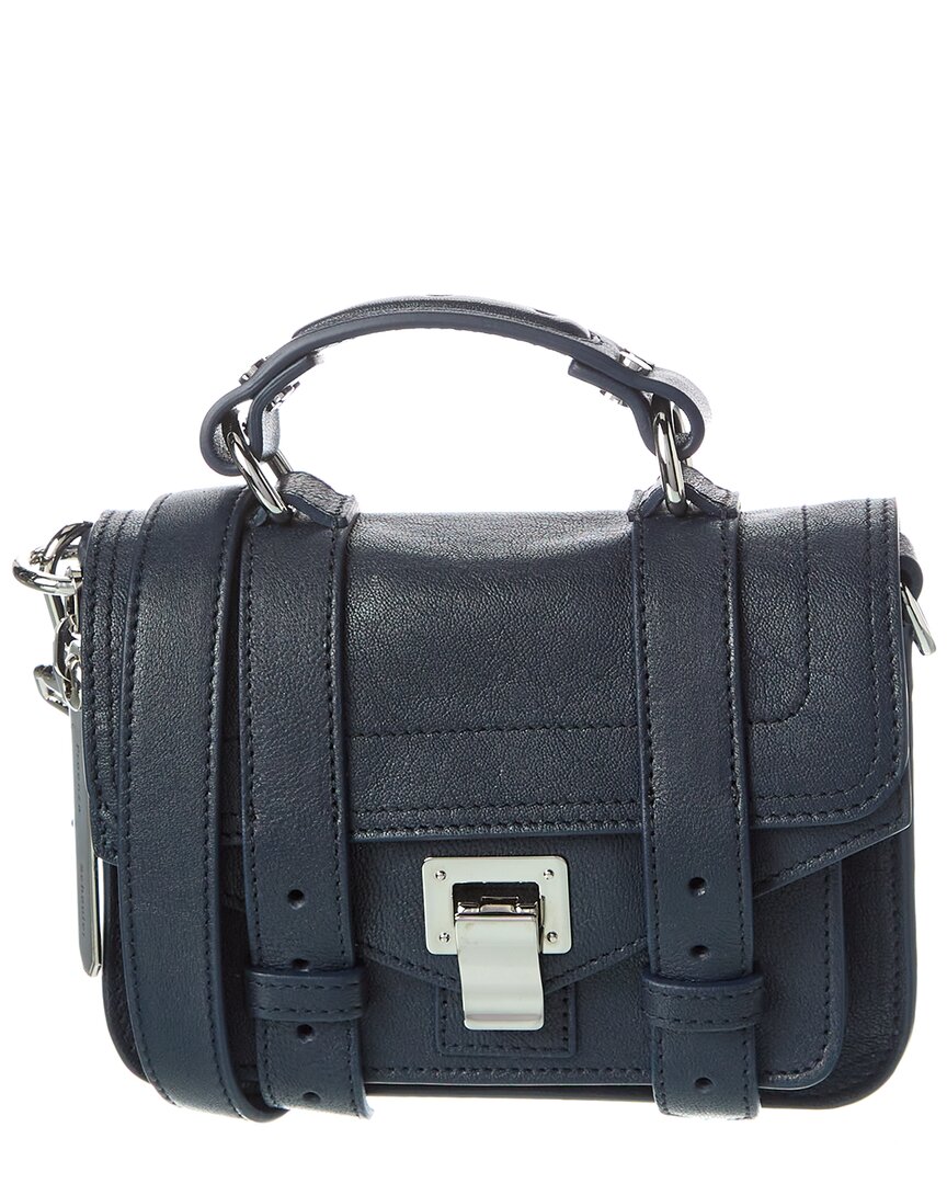 Proenza Schouler Ps1 Micro Leather Shoulder Bag ONE SIZE Blue