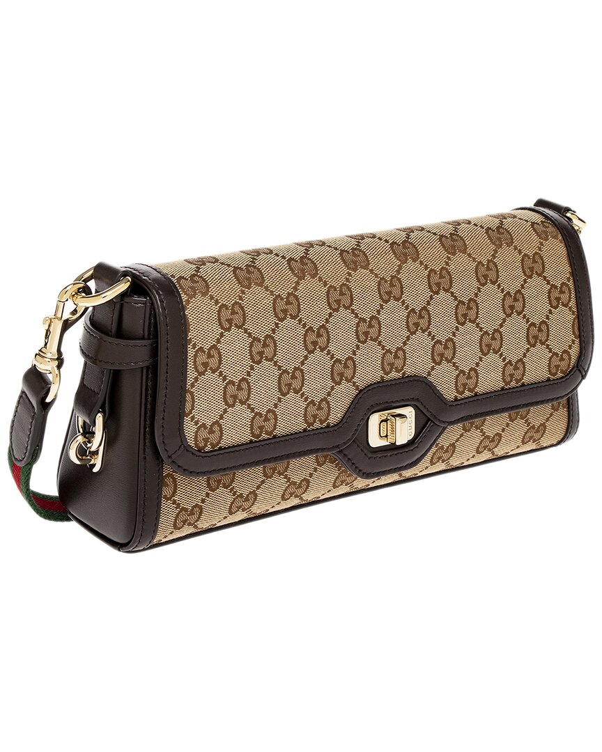 Gucci Luce Small Canvas & Leather Shoulder Bag