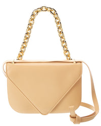 Bottega Veneta Mount Leather Shoulder Bag ONE SIZE Beige