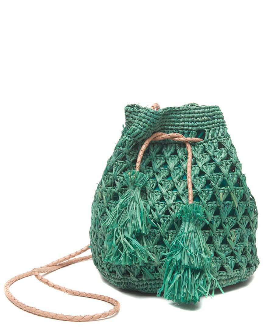 Mar Y Sol Odette Raffia Shoulder Bag ONE SIZE Green
