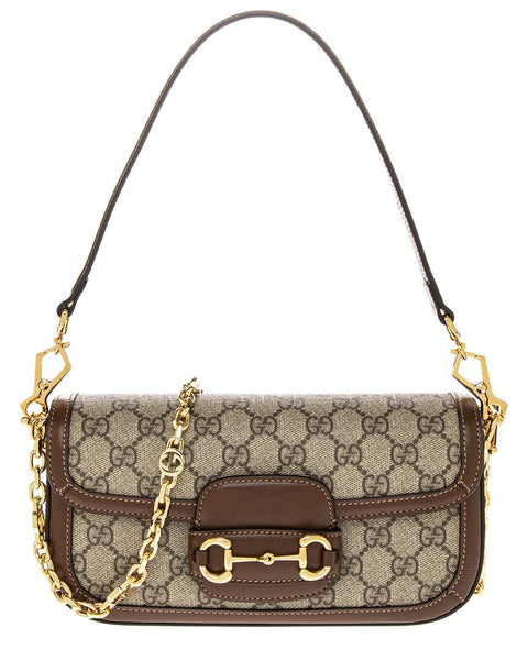 Gucci Horsebit 1955 Gg Supreme Canvas & Leather Shoulder Bag – Bluefly