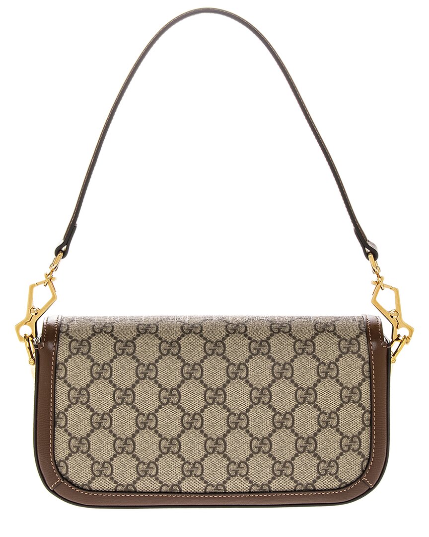 Gucci Horsebit 1955 Gg Supreme Canvas & Leather Shoulder Bag