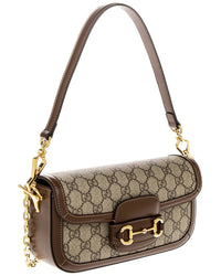 Gucci Horsebit 1955 Gg Supreme Canvas & Leather Shoulder Bag