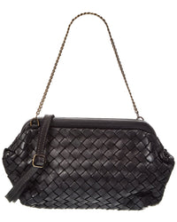 Isabella Rossetti Quincy Hand Woven Leather Clutch