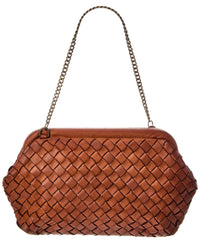 Isabella Rossetti Quincy Hand Woven Leather Clutch