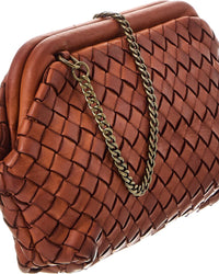 Isabella Rossetti Quincy Hand Woven Leather Clutch
