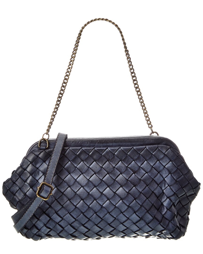 Isabella Rossetti Quincy Hand Woven Leather Clutch