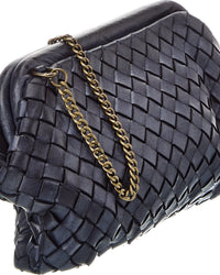 Isabella Rossetti Quincy Hand Woven Leather Clutch