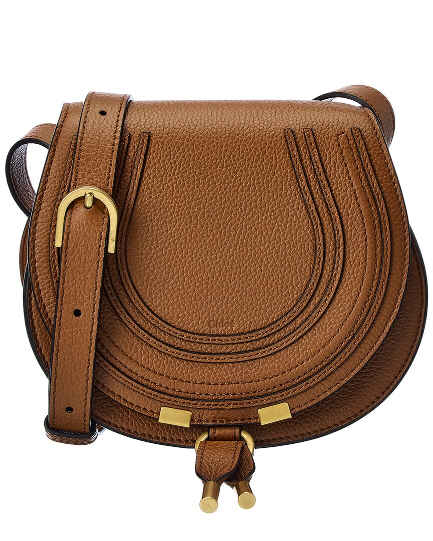 Chloé Chloé Marcie Small Leather Saddle Bag