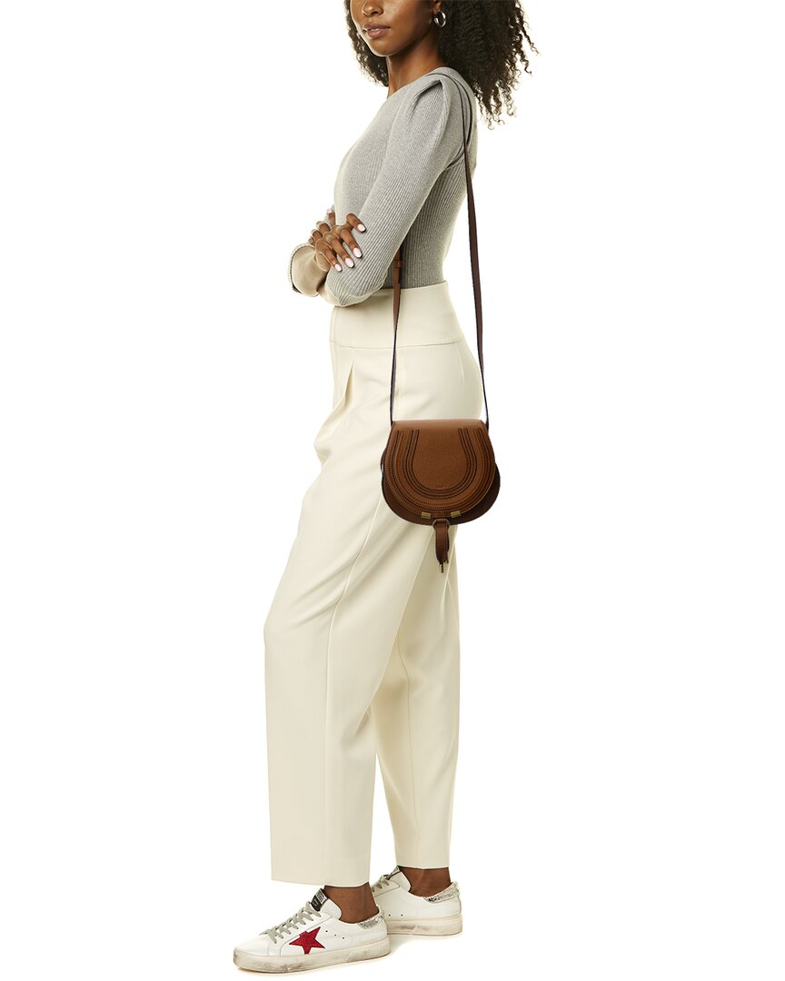 Chloé Chloé Marcie Small Leather Saddle Bag
