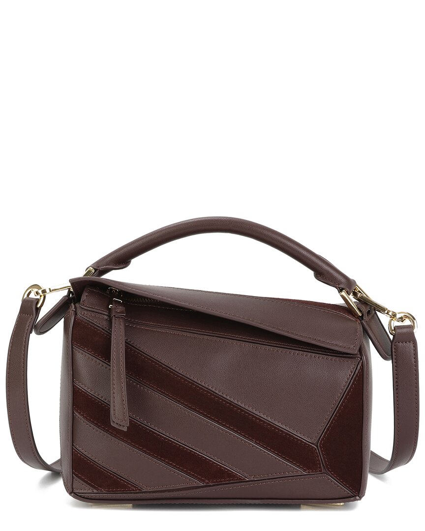 Tiffany & Fred Paris Leather & Suede Geometric Shoulder Bag