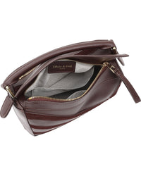 Tiffany & Fred Paris Leather & Suede Geometric Shoulder Bag