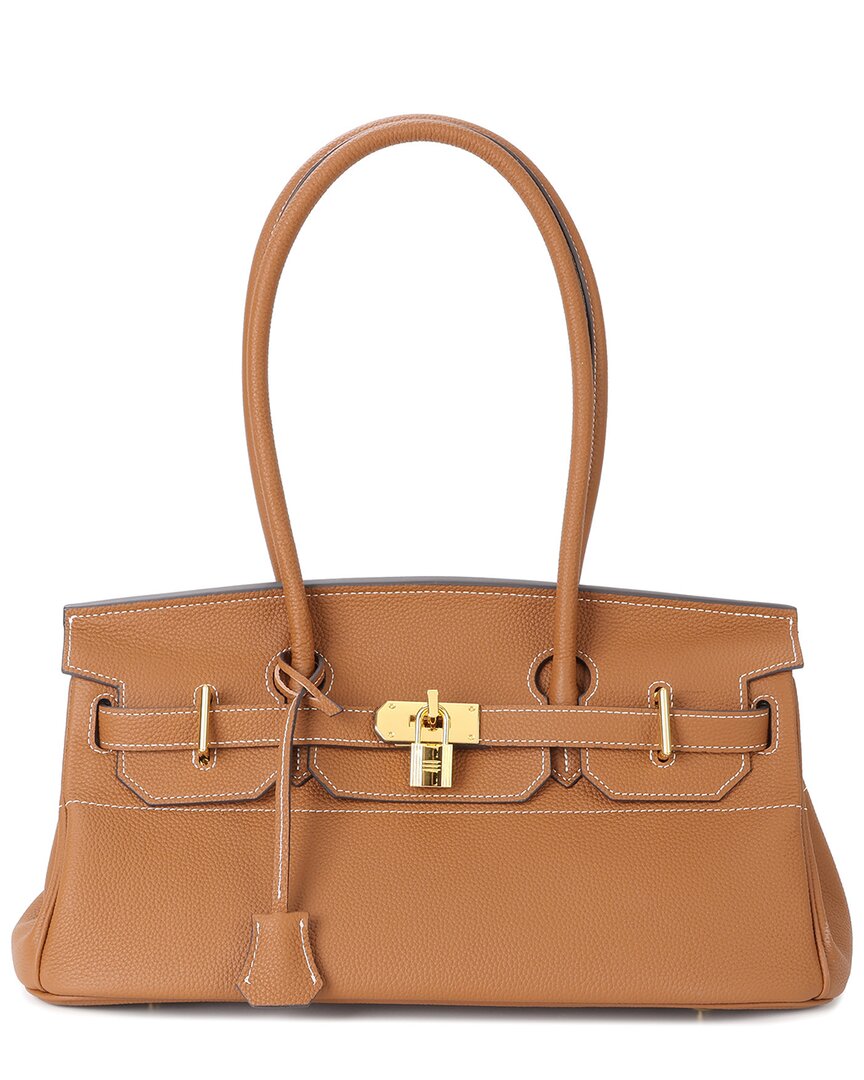 Tiffany & Fred Paris Structured Leather Top Handle Tote